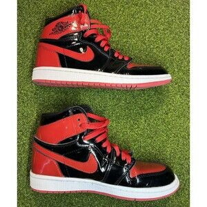 Nike Air Jordan 1 Retro OG High Patent Bred Men’s Size 8  555088-063 Shoes